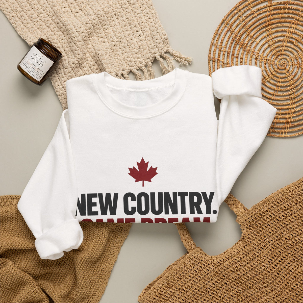 Canadian Pride Crewneck Sweatshirt - "New Country. Same Dream"