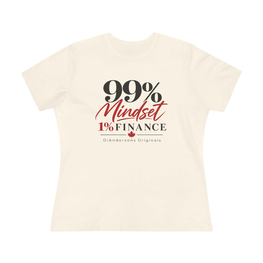 99% Mindset 1% Finance Women's Cotton Tee — Motivational Entrepreneur Shirt