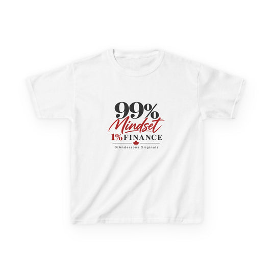Kids Tee — “99% Mindset 1% Finance” Motivational Graphic T‑Shirt