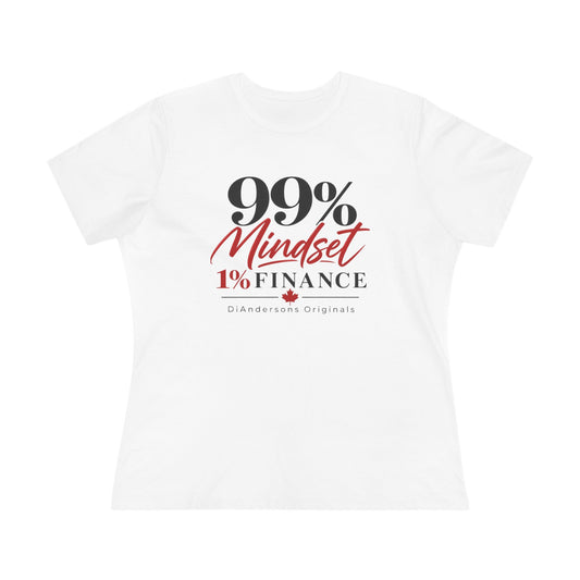 99% Mindset 1% Finance Women's Cotton Tee — Motivational Entrepreneur Shirt