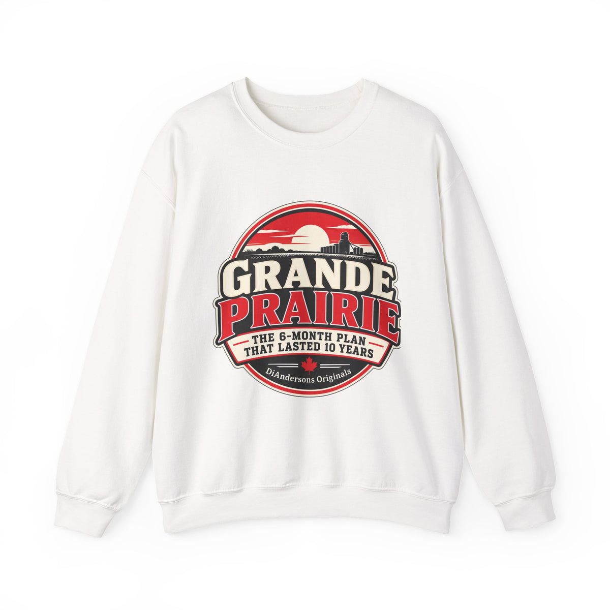 Grande Prairie Retro Logo Sweatshirt – “The 6-Month Plan That Lasted 10 Years”