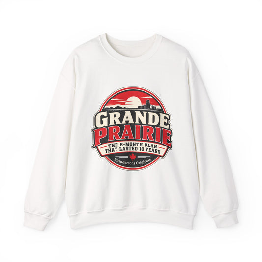 Grande Prairie Retro Logo Sweatshirt – “The 6-Month Plan That Lasted 10 Years”