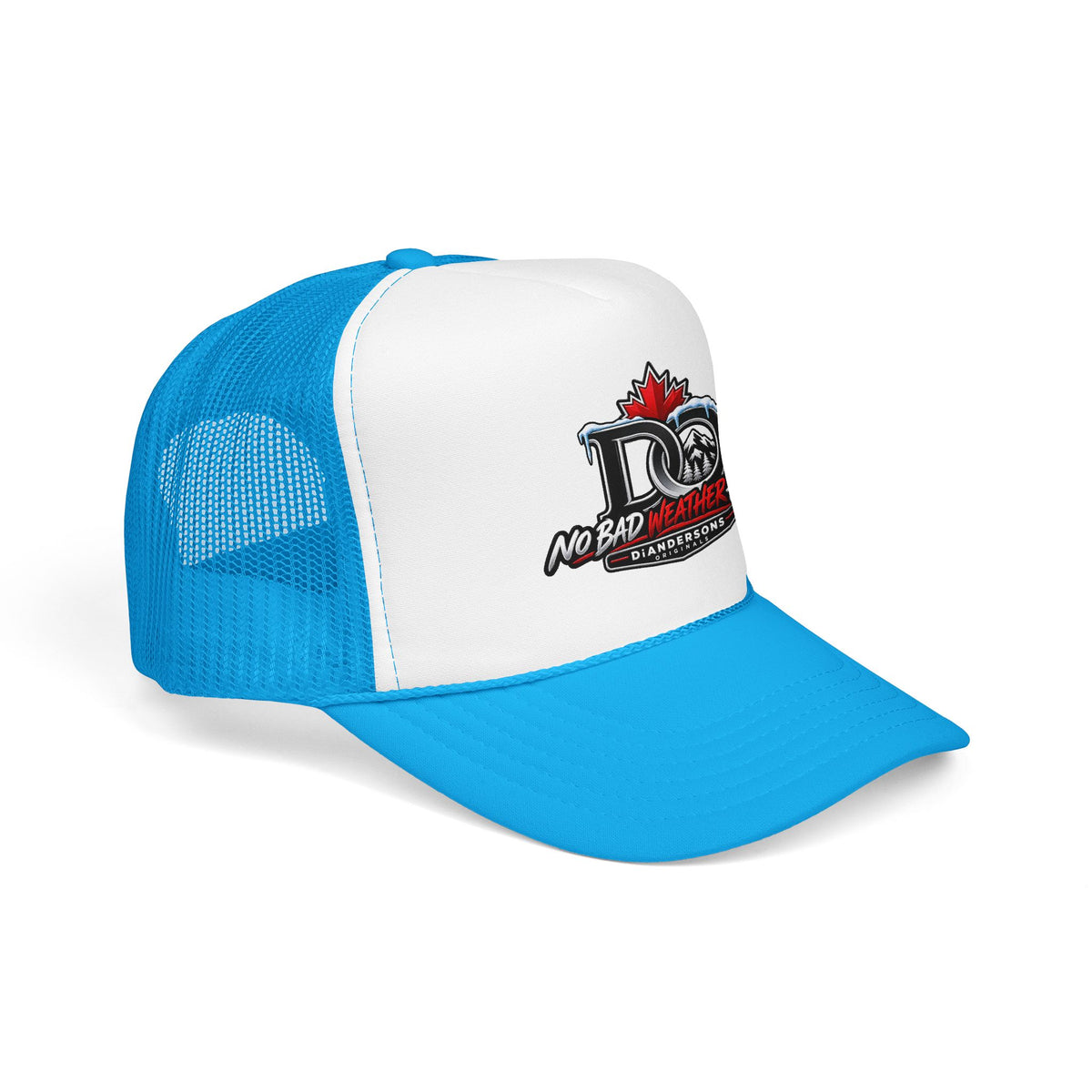 Trucker Hat — "No Bad Weather Here" Canadian DAD Crest