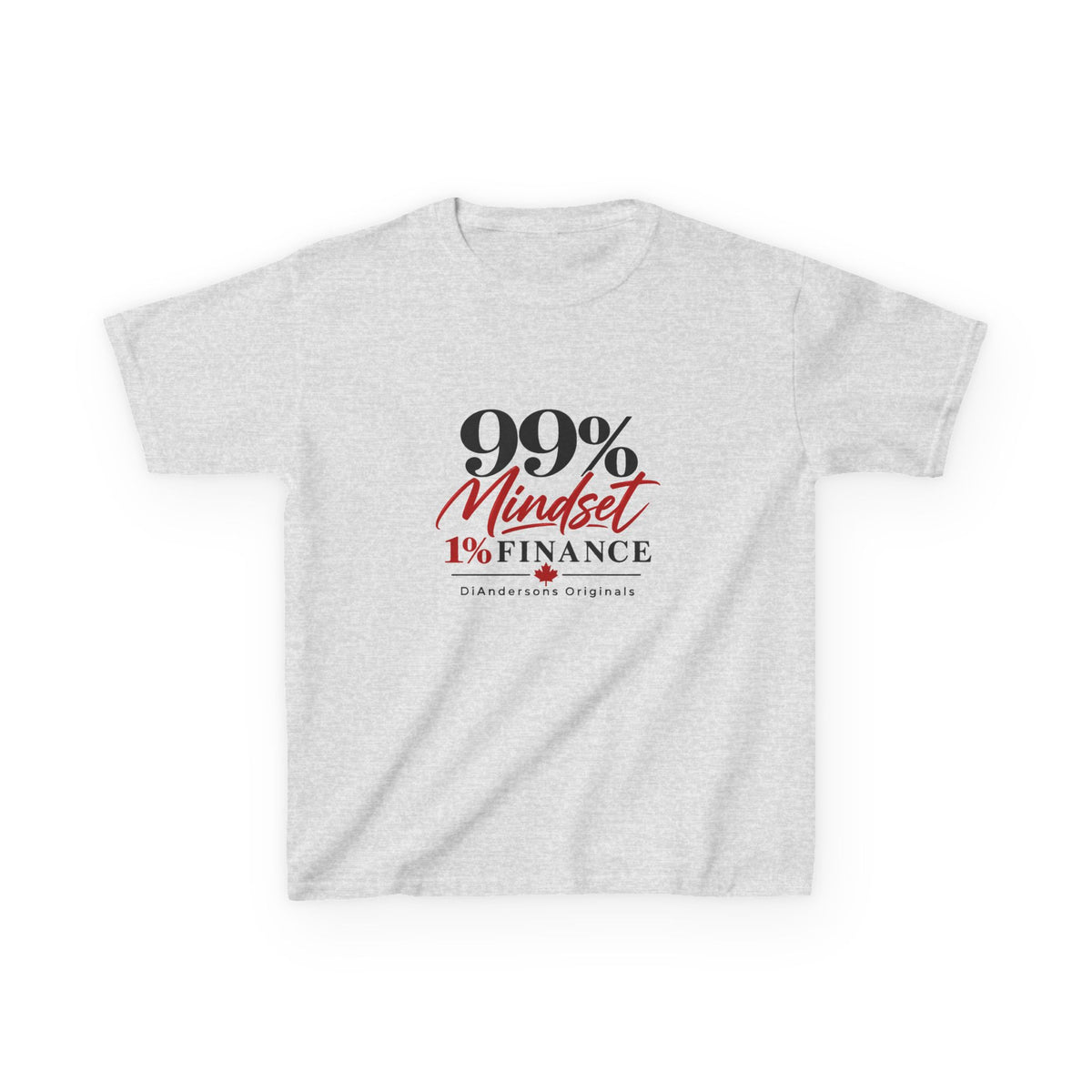 Kids Tee — “99% Mindset 1% Finance” Motivational Graphic T‑Shirt