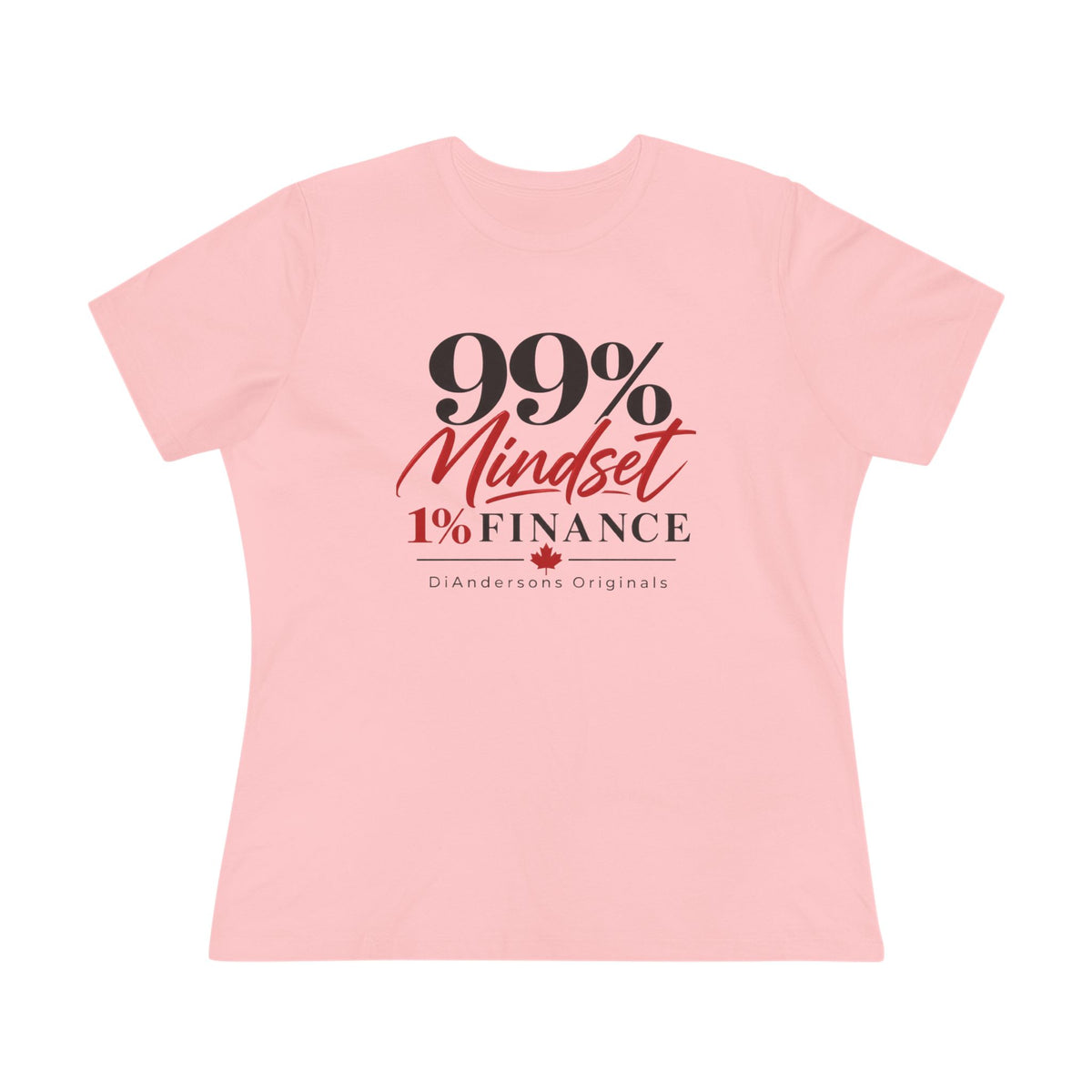 99% Mindset 1% Finance Women's Cotton Tee — Motivational Entrepreneur Shirt