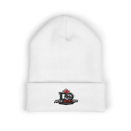 Embroidered Crown & Letter Cuffed Beanie — Classic Knit Winter Hat