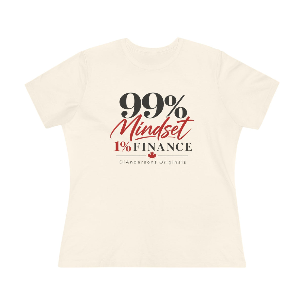 99% Mindset 1% Finance Women's Cotton Tee — Motivational Entrepreneur Shirt