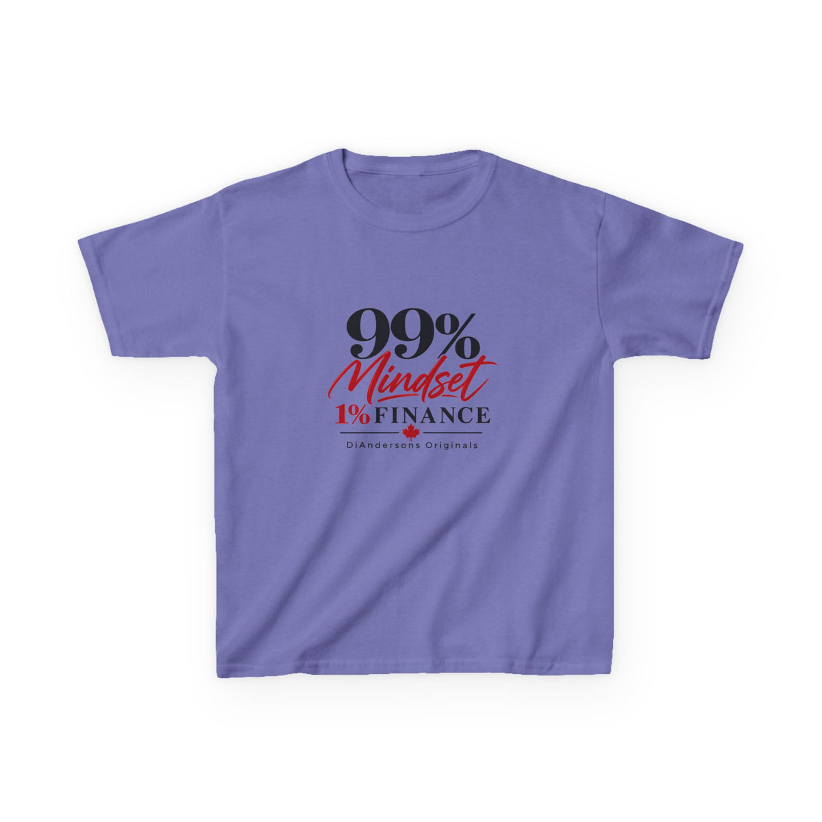 Kids Tee — “99% Mindset 1% Finance” Motivational Graphic T‑Shirt