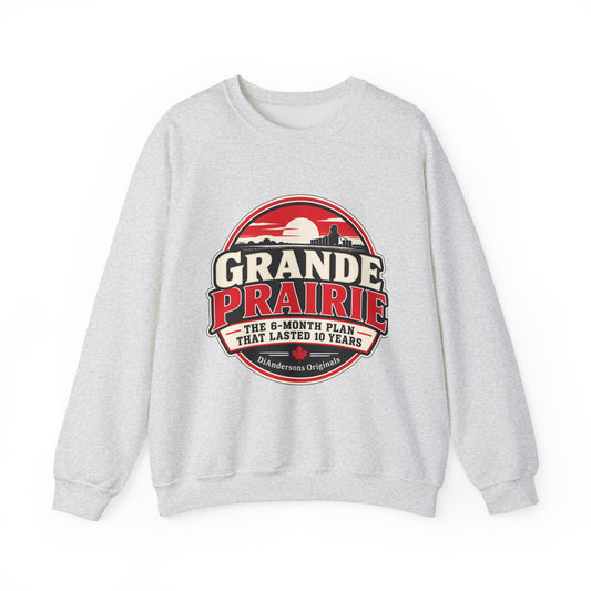 Grande Prairie Retro Logo Sweatshirt – “The 6-Month Plan That Lasted 10 Years”