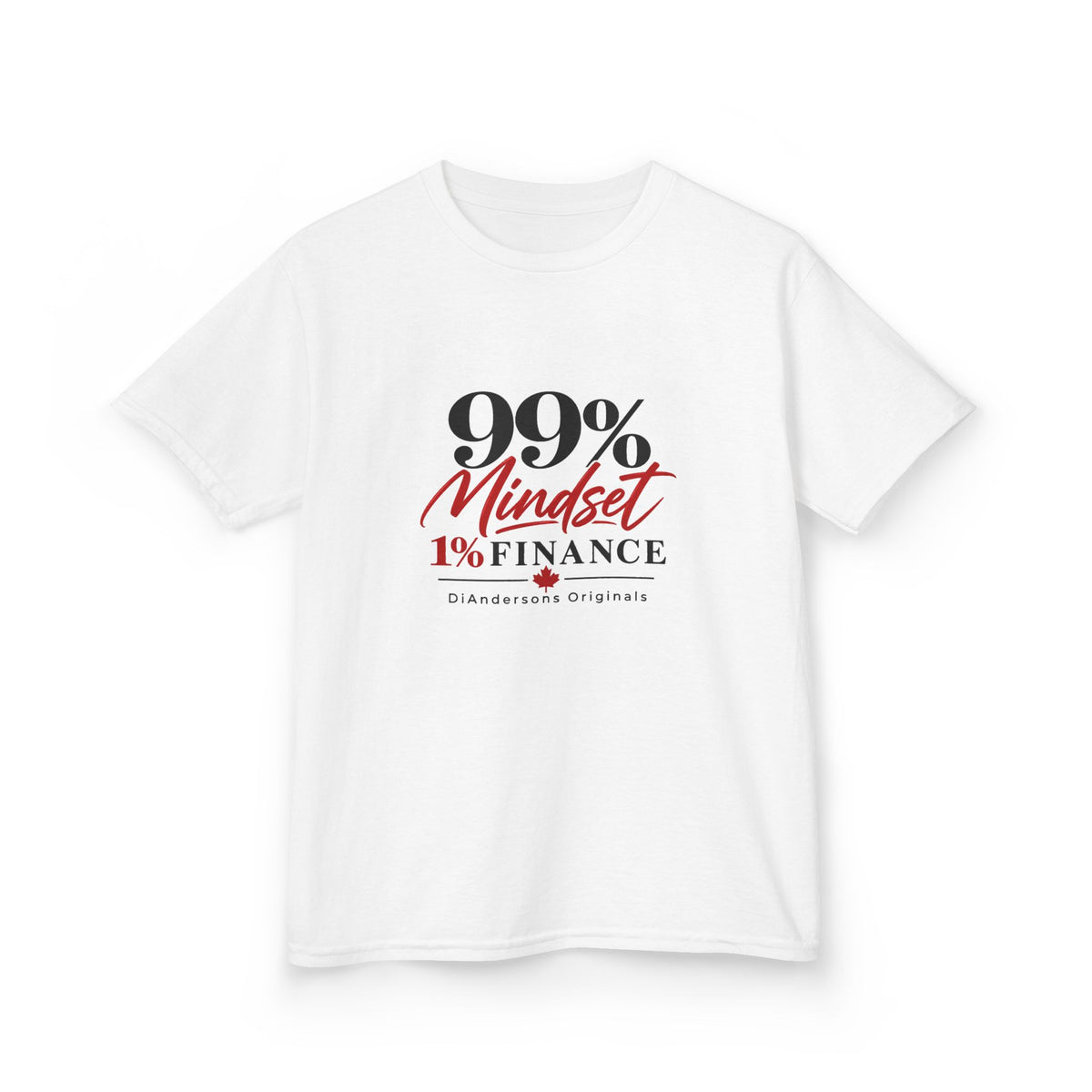 Kids Tee — “99% Mindset 1% Finance” Motivational Graphic T‑Shirt